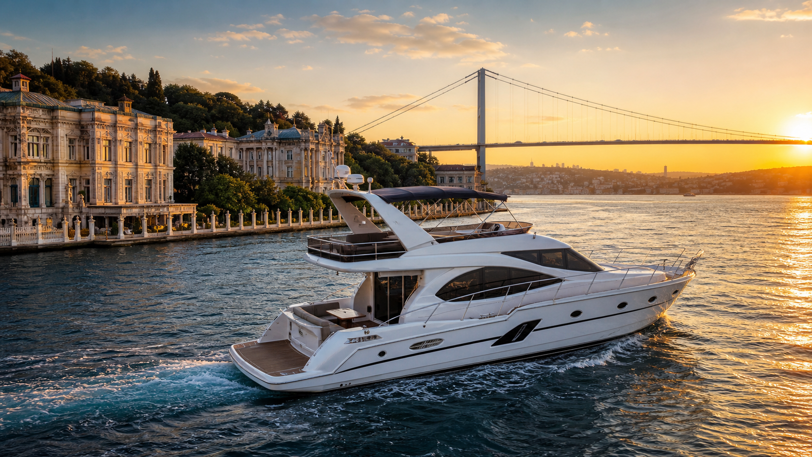İstanbul Boğazı'nda lüks özel yat